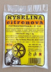 Kyselina citronová 100 g potravinová