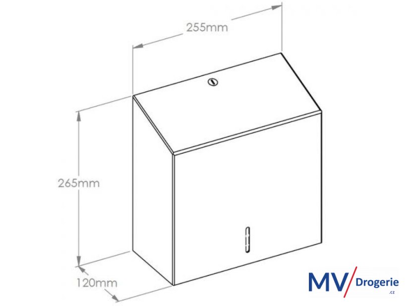 Zásobník na jednotlivé papierové uteráky MERIDA STELLA MAXI nerez, čierna