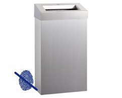 Odpadkový koš otevřený MERIDA STELLA Anti Finger Print, 27 l, nerez, mat