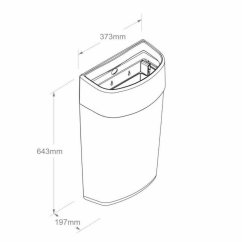 Koš závěsný otevřený MERIDA ONE 40 l, bílý