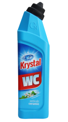 Čistící prostředek na toaletu KRYSTAL WC kyselý na keramiku, modrý 750ml
