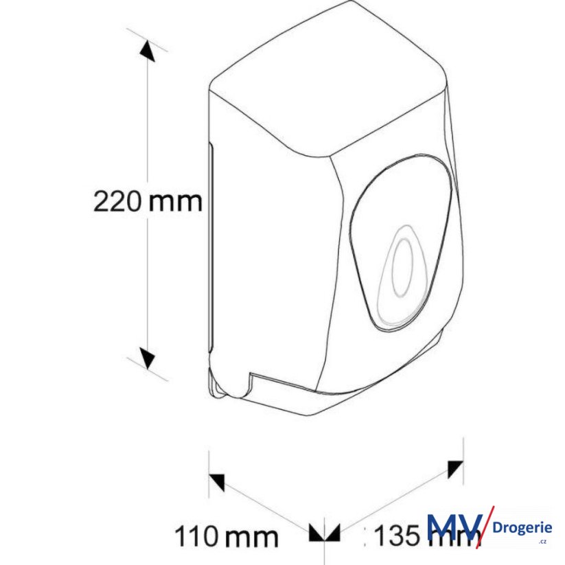 Zásobník na skládaný toaletní papír MERIDA TOP + 2 kartony toaletního papíru