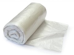 Odpadkové vrecká do koša 50x60, 30l, transparentné 50ks/role