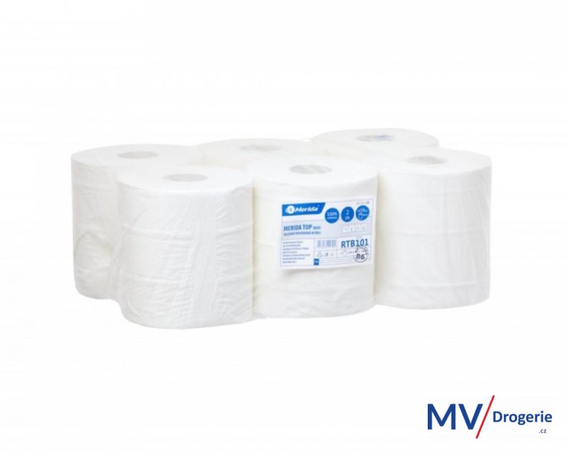 Papierové uteráky v roliach dvojvrstvové TOP MAXI, dĺžka 156m, 6 roliek/balenie