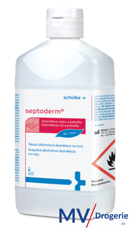 Dezinfekční přípravek tekutý, alkoholový  Septoderm 500 ml