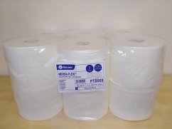 Toaletný papier dvojvrstvový, MERIDA FLEXI, 100% celulóza, výška 13,5 cm, priemer 18cm, 180 m, 12 roliek/balenie