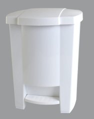 Odpadkový kôš otváraný nožným pedálom biely 28 l