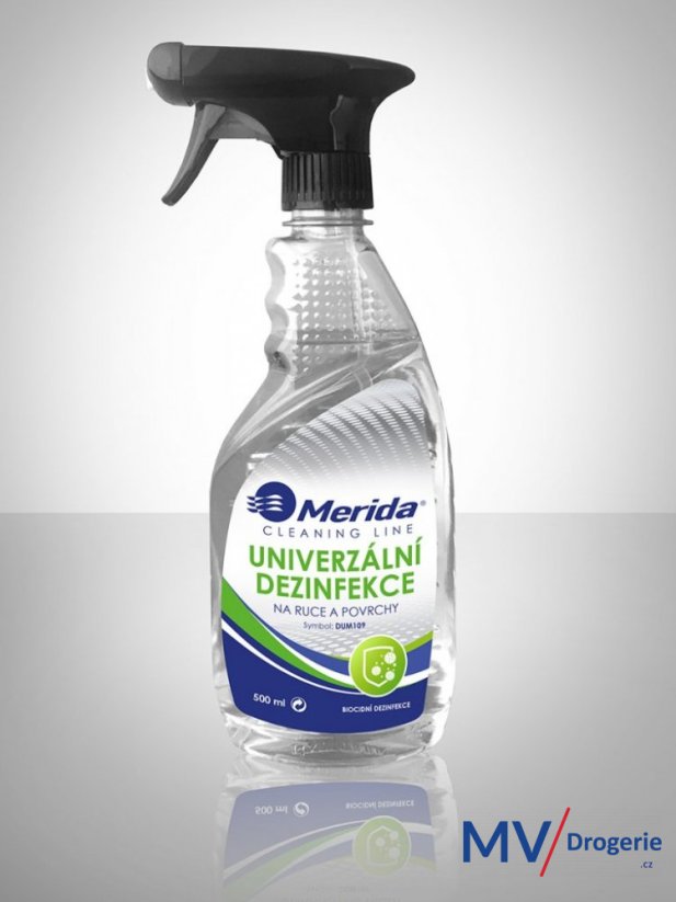 Univerzální dezinfekce na ruce a povrchy Merida 500 ml