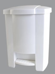 Odpadkový koš otevíraný nožním pedálem bílý 12 l