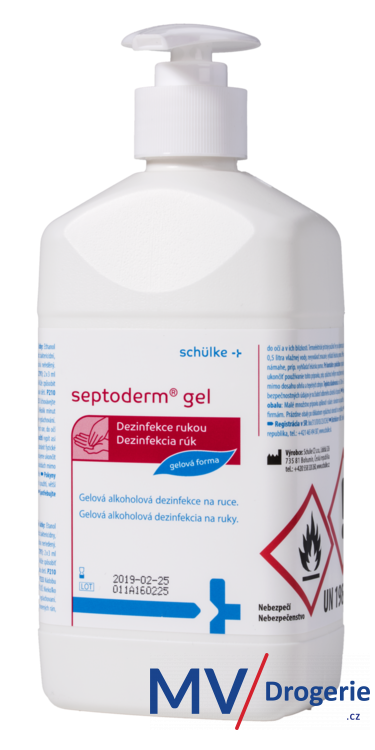 Gelový dezinfekční přípravek Septoderm Gel 500 ml