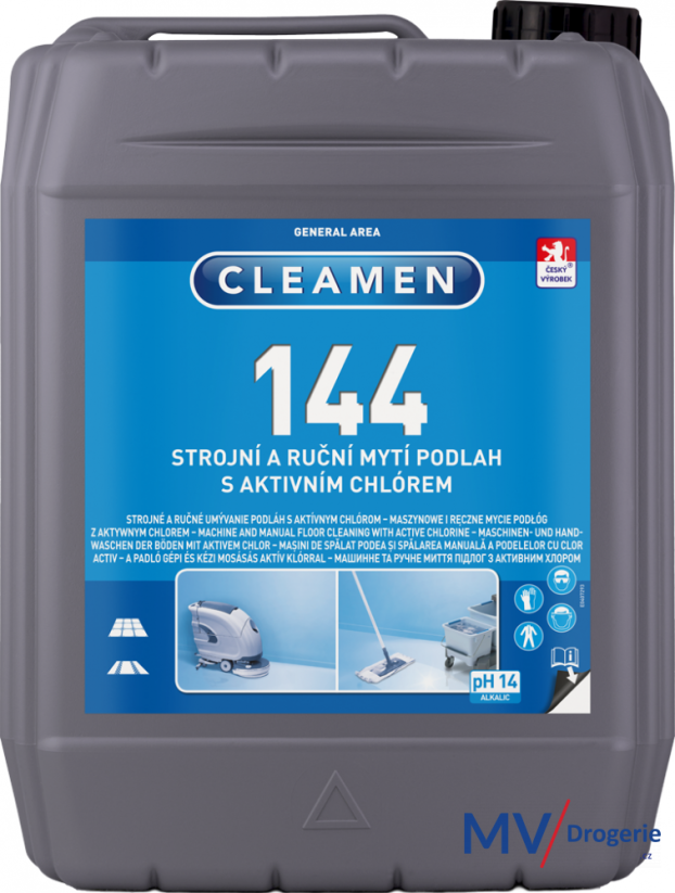 Prostředek na strojní mytí podlahy s aktivním chlórem CLEAMEN 144  5,5 kg