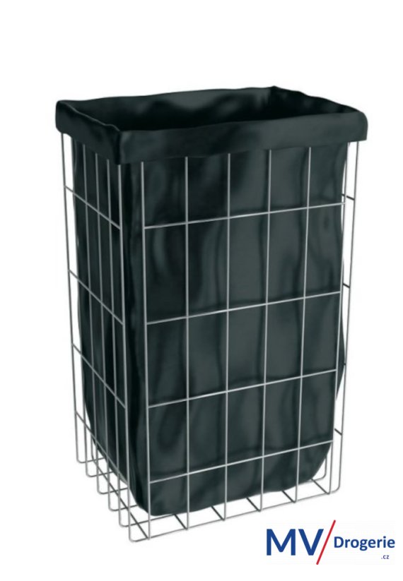 Koš na papírové ručníky drátěný nerez 47 l, na postavení