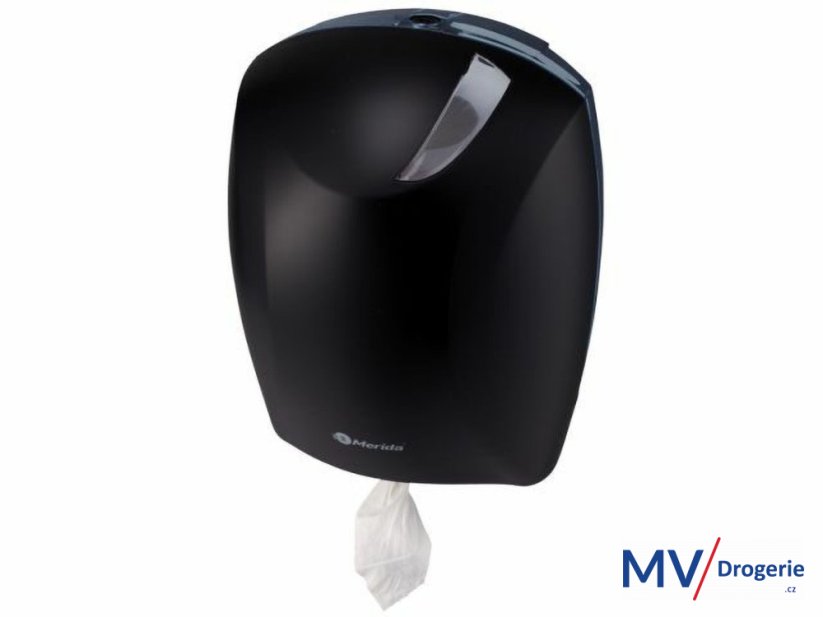 Zásobník na toaletný papier alebo uteráky v rolke MERIDA FLEXI, čierny