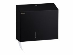 Zásobník na toaletný papier 20 cm s držiakom na zvyšok role MERIDA STELLA DUO nerez čierna