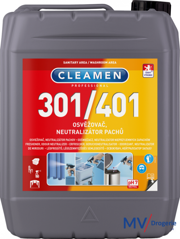 Neutralizátor pachů a sanitární osvěžovač CLEAMEN 301/401 5 l