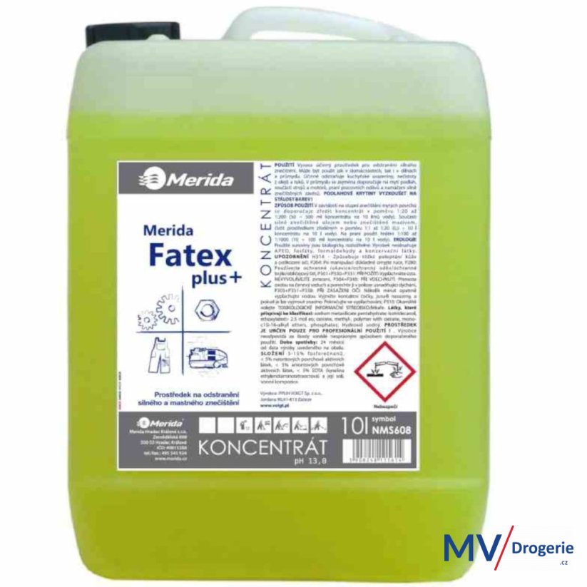 Mycí prostředek na silné znečištění Merida FATEX Plus 10 l