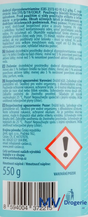 Čistící prostředek na koupelny, REAL Chlorax Gel 550 g