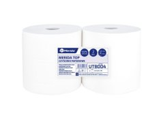 Papírové čistivo z celulózy, MERIDA TOP LUX, větší, 2 role/balení
