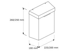 Koš na sanitární odpad STELLA 4,5 l lesk