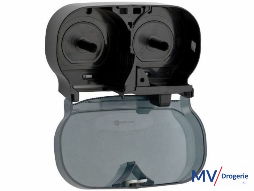 Zásobník na dve rolky toaletného papiera bez dutinky MERIDA ONE MAXI, čierny