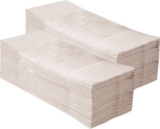 Papírové ručníky jednotlivé, skládané EKONOM, šedé, 5000 ks