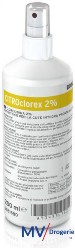 Dezinfekční přípravek určený pro zdravotnická zařízení Citroclorex 2% SPRAY 0,25 l