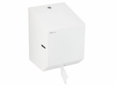 Zásobník na rolky papierových uterákov alebo toaletného papiera STELLA MINI FLEXI nerez, biely