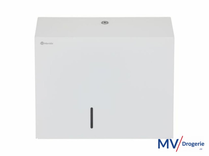 Zásobník na toaletný papier 20 cm s držiakom na zvyšok role MERIDA STELLA DUO nerez biela